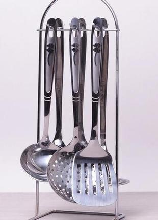 Набор кухонных аксессуаров kamille crystal на металлической подставке (7 предметов)