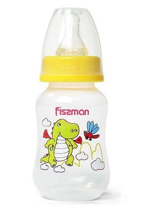 Пляшка дитяча для годування fissman babies "дракоша" 125 мл, жовта