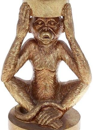 Підсвічник декоративний "giorgi мавпа" 11х8.5х17 см, полістоун, колір золотий