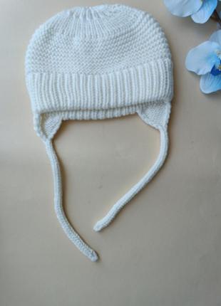 Чепчик мерінос шапочка зав'язки для новонароджених тепла подвійна шапочка осінь