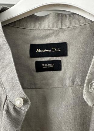 Сорочка чоловіча льняна massimo dutti l 100% льон