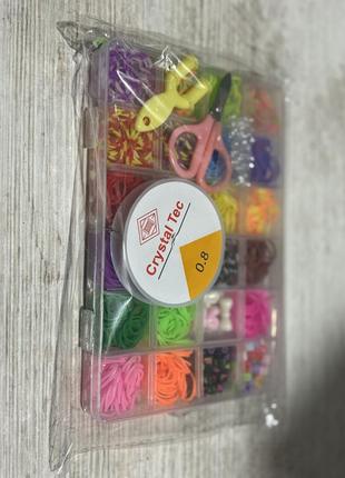 Набор резинок для плетения браслетов, маленький 1-ярусный набор резинок для плетения браслетов