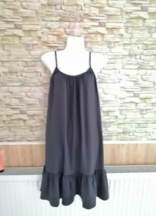 Платье сарафан туника из лёгкой струящейся ткани суперсофт размер универсальный в комплекте пояс