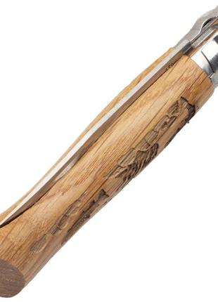 Нож opinel №8 vri animalia "форель" рукоять дуб