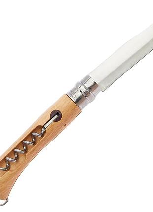 Нож opinel №10 vri corkscrew+bottle opener
