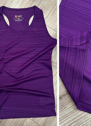 Спортивная футболка / майка zakti фиолетового цвета на девочку,лето / спорт