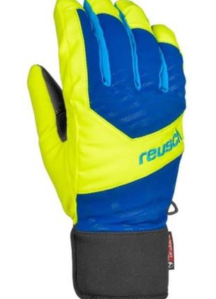 Рукавички reusch torbenius r-tex xt imperial blue/neon yellow 9.0. вологозахисні лижні рукавички