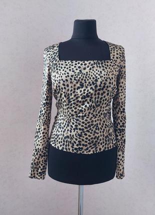 Стильная леопардовая блуза h&amp;м