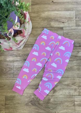 Штанишки радуга 98-104 на 3-4 хб пижамные розовые лосины george
