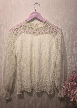 Ажурная кофточка с подкладкой