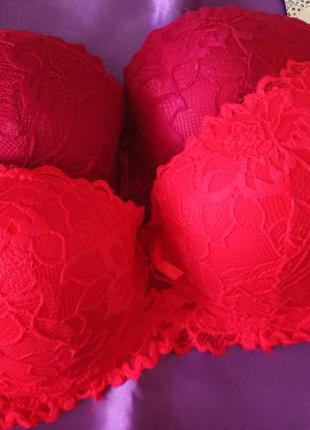Бюстгалтер бордо с85, червоний с90💃