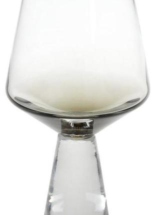 Набір 4 келихи chic для білого вина 400 мл, димчастий сірий
