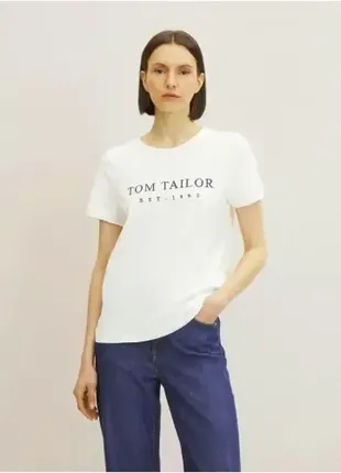Молочная футболка батал tom tailor