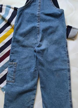 Комбінезон на флісі gloria jeans, джинсовий утеплений теплий джинс аплікація вишивка машина7 фото