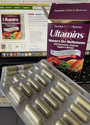 California gold nutrition, ultamins, мультивітаміни для жінок старше 50 років із коензимом q10