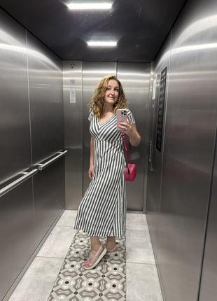 Літнє плаття розкльошене в полоску max mara