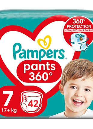 Pampers pants 7 памперсы-трусики (42шт) 17+кг/ памперсы/ 27.02.2024