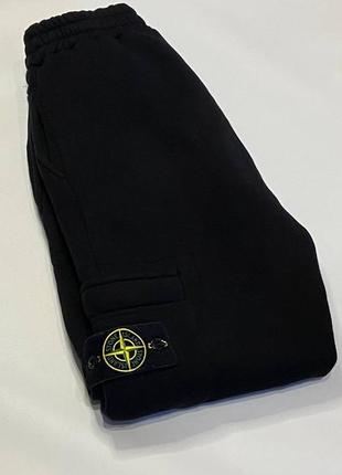 Топ -  спортивні штани stone island, чорні, унісекс.