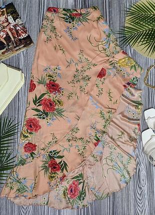 Тонка асиметрична міді спідниця з воланами missguided #3256