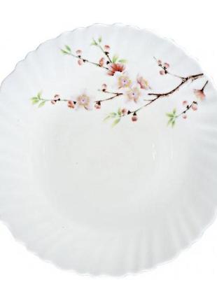 Набір 6 десертних тарілок "японська вишня" ø19 см, склокераміка