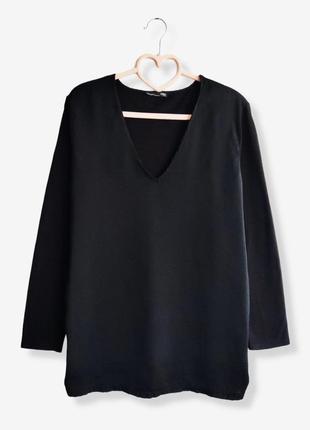Женская черная легкая блузка zara