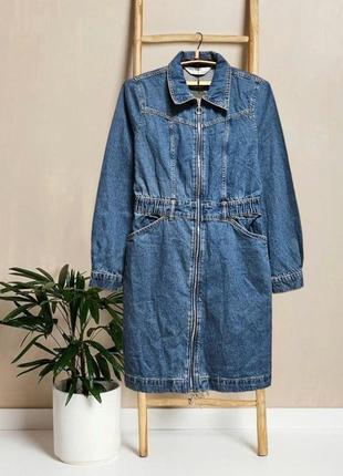 Джинсове плаття з рукавом на блискавці primark denim co