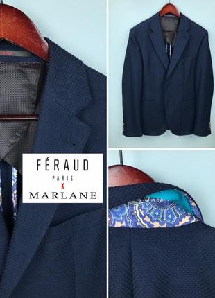 Louis feraud paris x marlane mens wool textured blazer чоловічий блейзер піджак