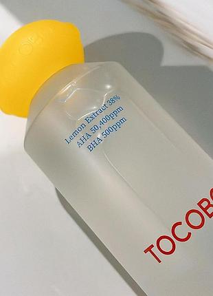 Лимонний тонер із кислотами tocobo aha bha lemon toner