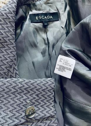 Пиджак, жакет escada оригинал бренд шелк, шерсть, демисезонный облегченный размер xl,l,xxl немецкий размер 44