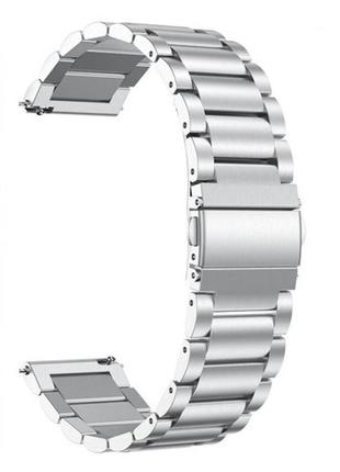 Сталлевий браслет для годинника 22 мм. серый