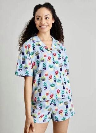 Пижама шорты и рубашка из хлопка в размере s-m (8)