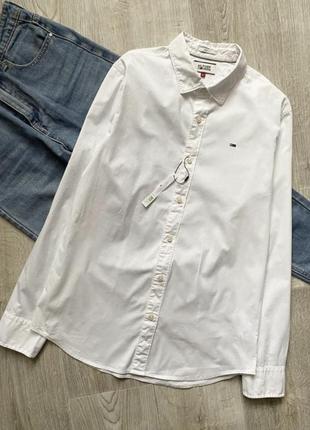 Tommy hilfiger базова біла сорочка, блузка, блуза, рубашка, приталенная рубашка