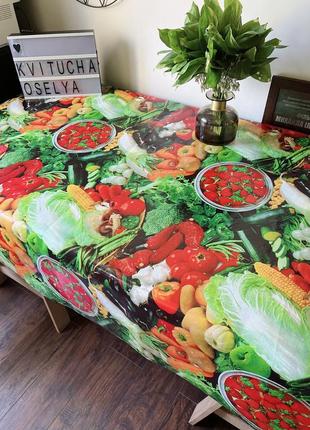 Качественная клеенка на стол на отрез овощи