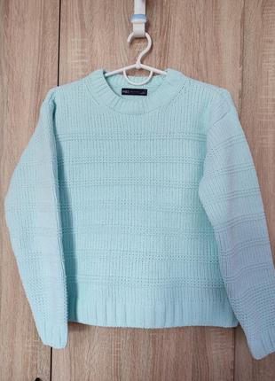 Гарненький бірюзовий светрик світер свитер розмір 46-48