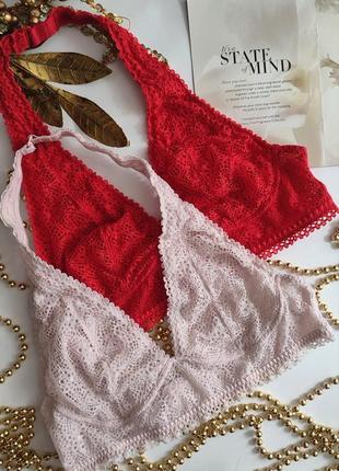 Бюстгальтер без кісточок топ бралет ажурний victoria's secret original m 38 40 75b 75c 80a 80b