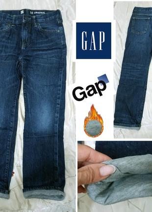 Джинсы gap. подкладка хлопок, на 9-10 лет рост 140-146 см