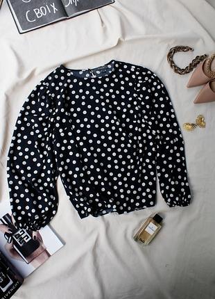 Актуальная блуза горох объемные рукава plus size от primark