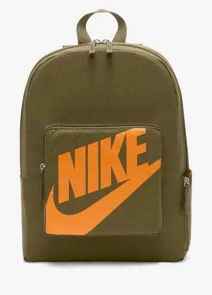 Рюкзак nike y nk classic bkpk темно-зелений, помаранчевий діт 38 х 28 х 13 см ba5928-368