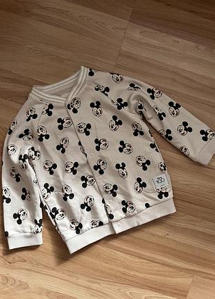 Кофта бомбер mickey disney zara h&m