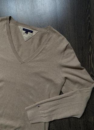 Оригінальний жіночий светр джемпер tommy hilfiger з v-подібним вирізом