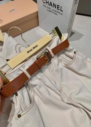 Костюм в стиле miu miu летний хлопковый шорты рубашка двойка9 фото