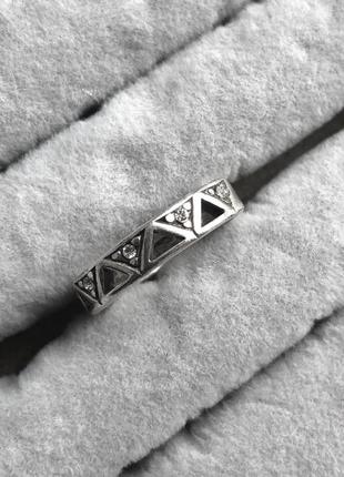 Серебренное кольцо с фианитами. винтаж, средневековье, кельты1 фото