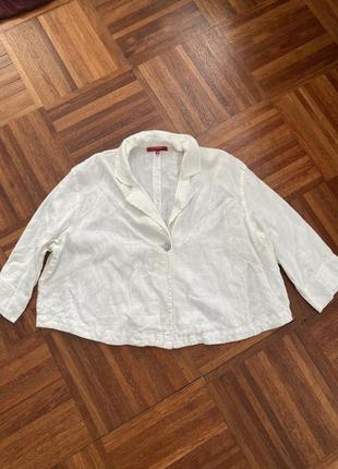 Новый дизайнерский укороченный льняной пиджак кардиган vetono 3 46-48 l 💯 лен нижняя 🇩🇪 ( як oska, elemente clemente)