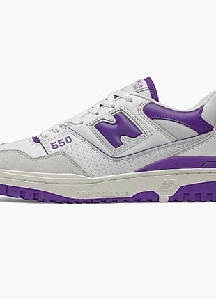 Кроссовки new balance 550 white purple