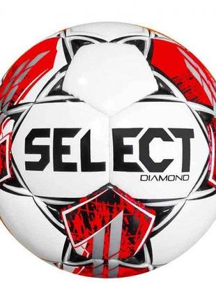 М'яч футбольний select diamond v23 біло-червоний уні 4 85436-127 4