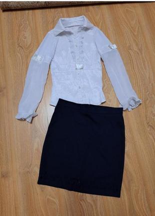Блузка с юбкой 134-140