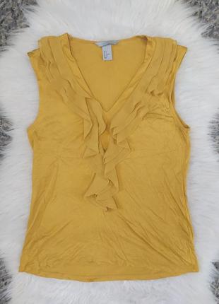 Жіноча  блузка з рюшами з віскози розмір s / літній одяг.