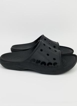 Тапки / сланці крокс crocs 12000-410 m8 / w10 оригінал чорні шльопанці