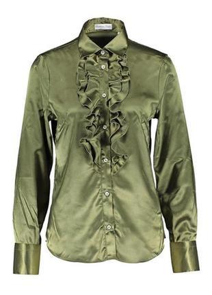 220.неймовірна блузка з рюшами італійського бренду cristiana conti, made in italy
