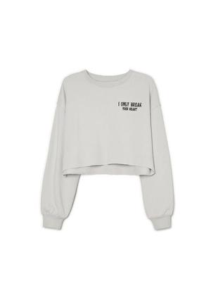 Укороченный оверсайз-свитшот cropp